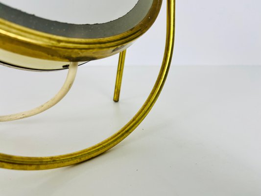 Brass and Metal Table Mirror, Italy, 1960s-PUK-1406763