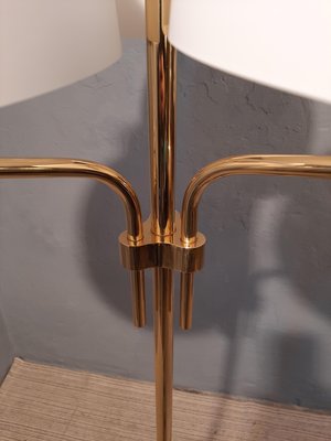 brass and Opaline Glass Model LTA3B 3-Light Floor Lamp by Ignazio Gardella for Azucena, 2000s-OHK-1148233