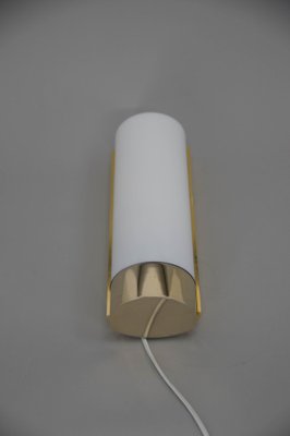 Brass and Opaline Glass Wall Lamp from Glashutte Limburg, 1970s-TZ-1317958