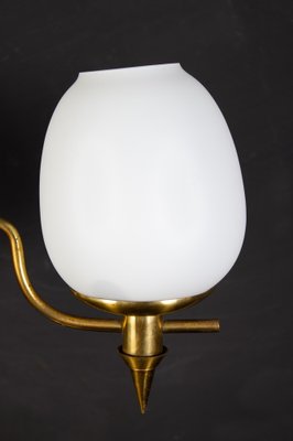 Brass and Opaline Murano Glass Table Lamp-MBH-1052806