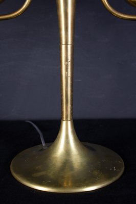 Brass and Opaline Murano Glass Table Lamp-MBH-1052806