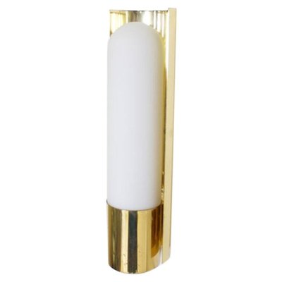 Brass and Opaline Sconce from Glashütte Limburg, 1970s-QT-1263376