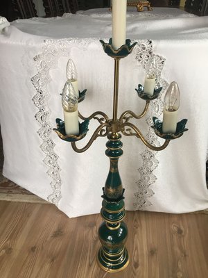 Brass and Porcelain Table Lamp, 1980s-WQQ-771693