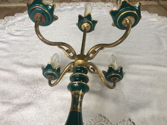 Brass and Porcelain Table Lamp, 1980s-WQQ-771693