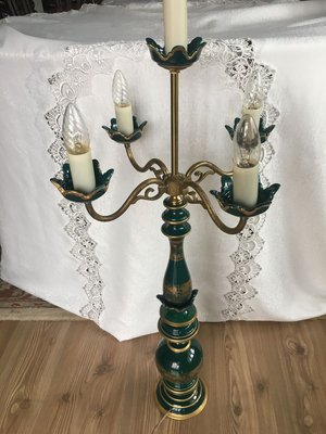 Brass and Porcelain Table Lamp, 1980s-WQQ-771693