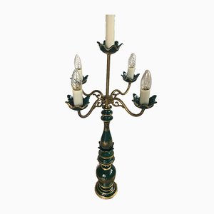 Brass and Porcelain Table Lamp, 1980s-WQQ-771693