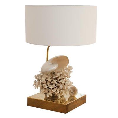 Brass and Seashell Table Lamps, Spain, 1980, Set of 2-UZ-1003985