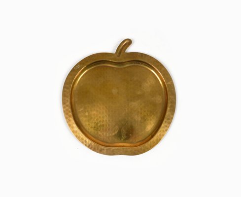 Brass Apple-Shaped Centerpiece attributed to Renzo Cassetti, Italy, 1960s-LYQ-1649715