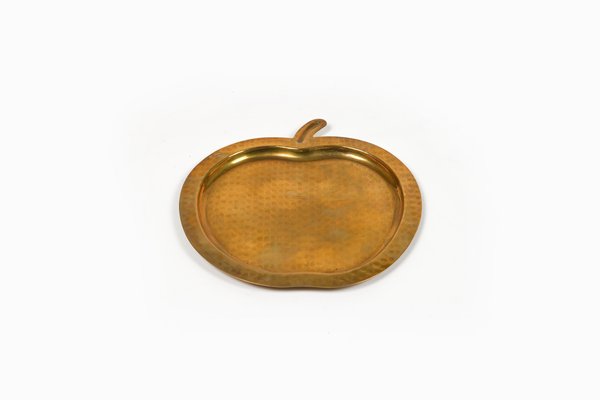 Brass Apple-Shaped Centerpiece attributed to Renzo Cassetti, Italy, 1960s-LYQ-1649715