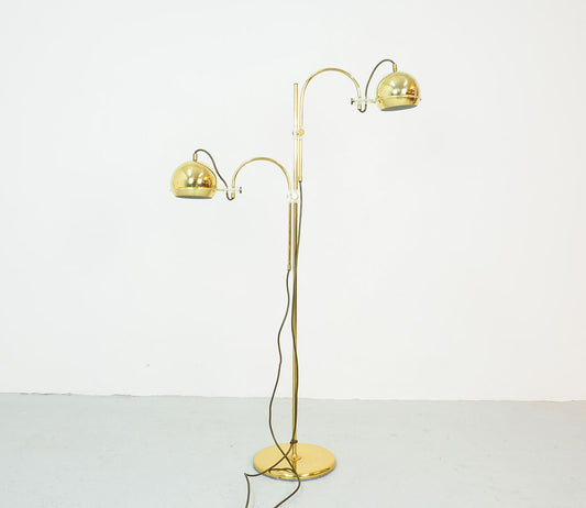 Brass Arc Floor Lamp from Gepo, 1960s