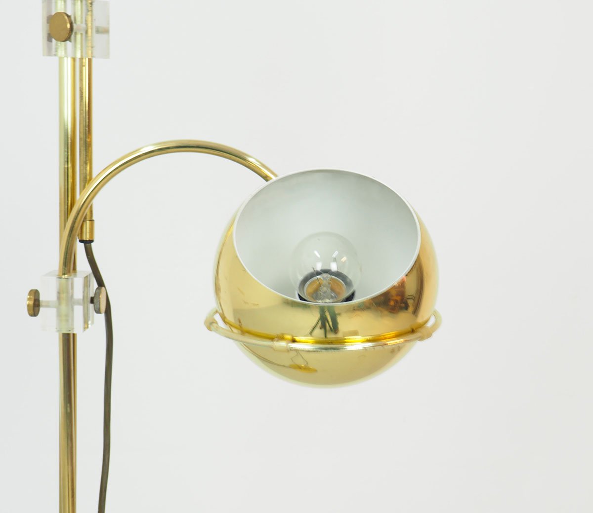 Brass Arc Floor Lamp from Gepo, 1960s