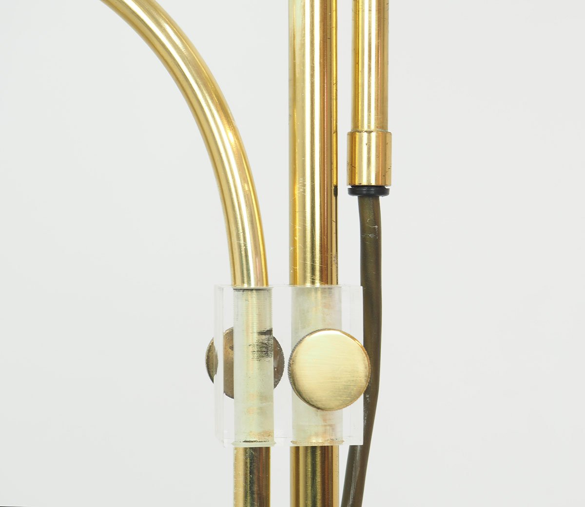 Brass Arc Floor Lamp from Gepo, 1960s