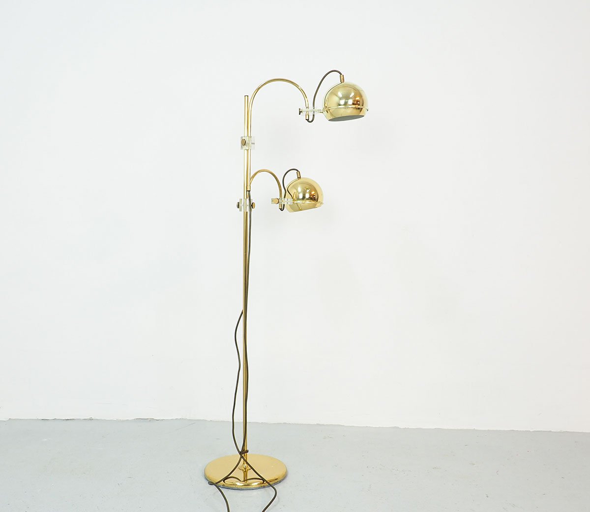 Brass Arc Floor Lamp from Gepo, 1960s