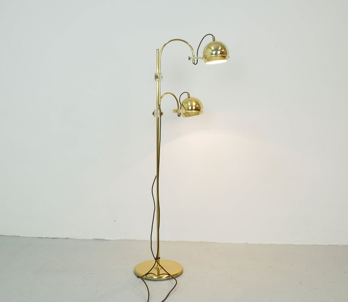 Brass Arc Floor Lamp from Gepo, 1960s