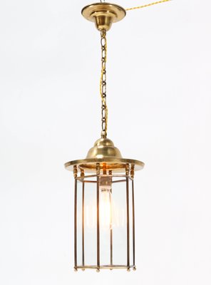 Brass Art Nouveau Lantern, 1900s-MY-1003353