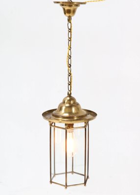 Brass Art Nouveau Lantern, 1900s-MY-1003353