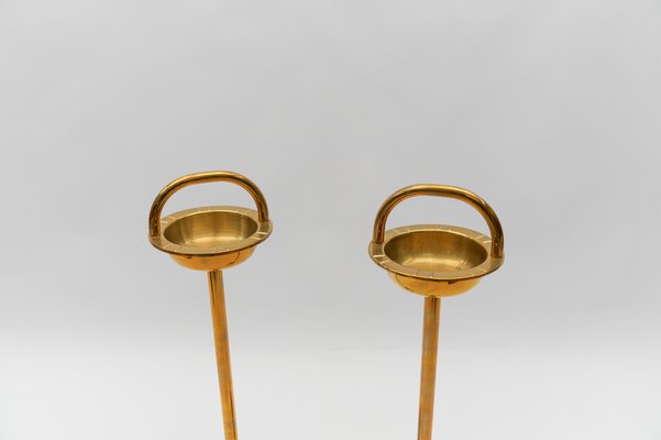 Brass Ashtray Stand in the style of Carl Auböck, 1950s-KQB-1765037