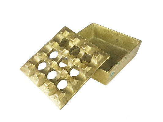 Brass Ashtray Ultima 9 Series by Bäckström & Ljungberg for Diverse Ting, Sweden, 1960s-RD-1805213