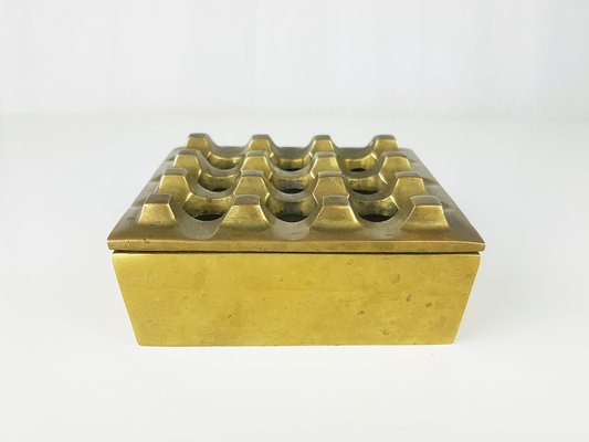 Brass Ashtray Ultima 9 Series by Bäckström & Ljungberg for Diverse Ting, Sweden, 1960s-RD-1805213