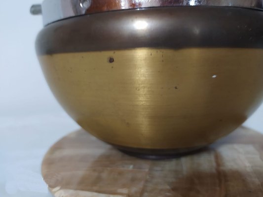 Brass Ashtray with Marble Base, 1960s-SNX-1368506