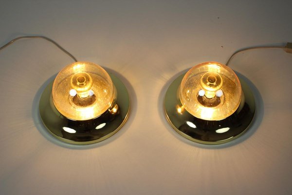 Brass Austria Wall Lamps, 1950s, Set of 2-TZ-903893