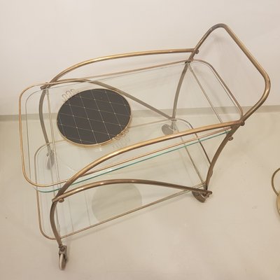 Brass Bar Cart, 1950s-QDP-681494