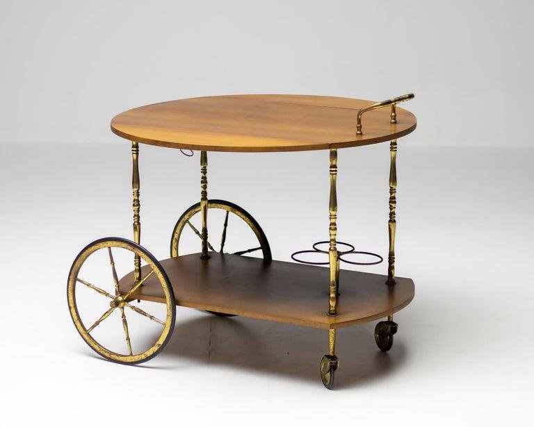 Brass Bar Cart from Cesare Lacca, 1960s