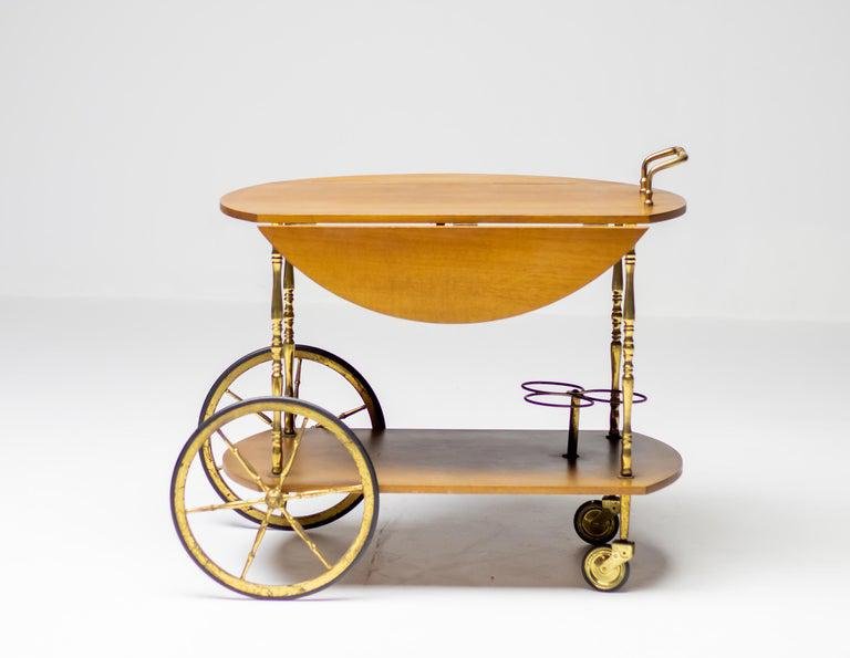 Brass Bar Cart from Cesare Lacca, 1960s