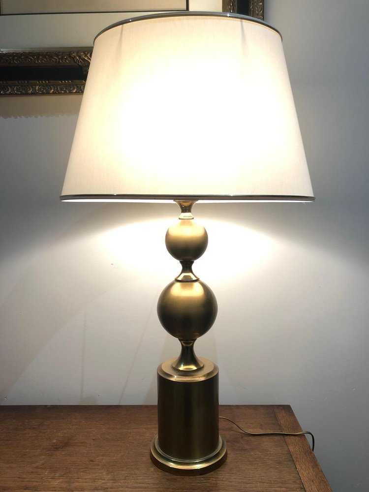 Brass Barber Lamp attributed to Philippe Barbier, 1970s