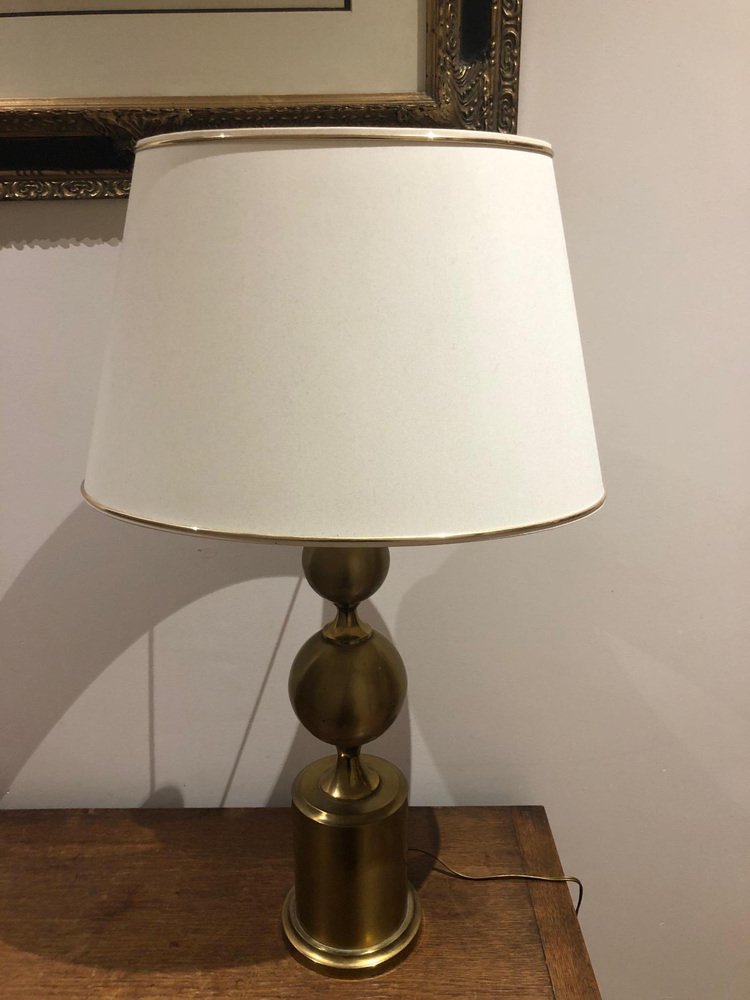 Brass Barber Lamp attributed to Philippe Barbier, 1970s