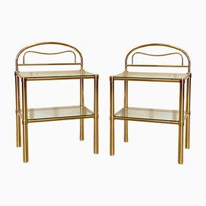 Brass Bedside Tables, 1980s, Set of 2-NPC-1180534