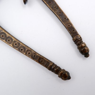 Brass Betel Nut Cutter with Chiseled Decoration, India-NYF-2024157