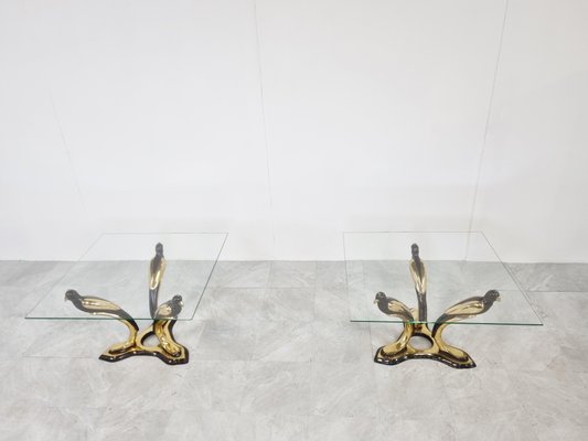 Brass Bird Coffee Tables, 1970s-IRH-1081211