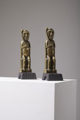 Brass Bookends by Anton Prinner, Set of 2-QAC-2033775