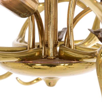 Brass Branches Chandelier by Willy Daro, 1970s-VT-731894