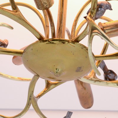 Brass Branches Chandelier by Willy Daro, 1970s-VT-731894