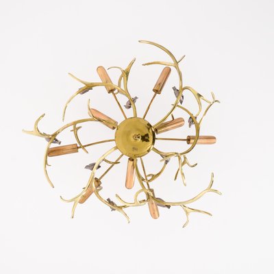 Brass Branches Chandelier by Willy Daro, 1970s-VT-731894