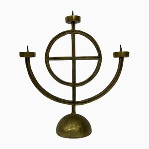 Brass Brutalist Candle Stick, 1960s-BGP-1189934