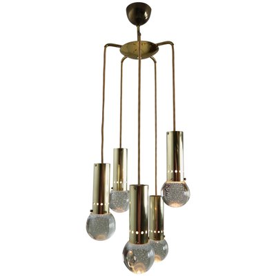 Brass Bubble Pendant Lamp Model SP/16 by Gino Sarfatti for Arteluce, Italy, 1950s-DT-2026153