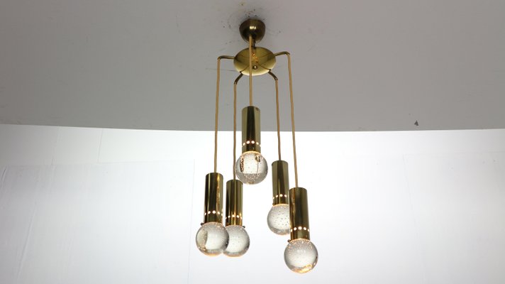 Brass Bubble Pendant Lamp Model SP/16 by Gino Sarfatti for Arteluce, Italy, 1950s-DT-2026153