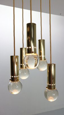 Brass Bubble Pendant Lamp Model SP/16 by Gino Sarfatti for Arteluce, Italy, 1950s-DT-2026153