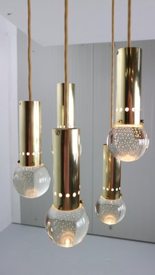 Brass Bubble Pendant Lamp Model SP/16 by Gino Sarfatti for Arteluce, Italy, 1950s-DT-2026153