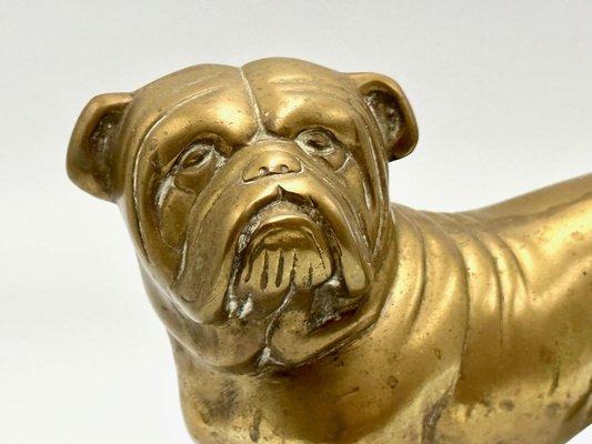 Brass Bulldog Paperweight or Statue, 1940s-ZCY-1779660