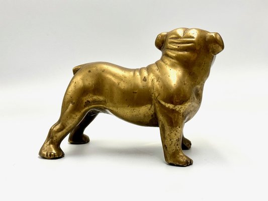 Brass Bulldog Paperweight or Statue, 1940s-ZCY-1779660