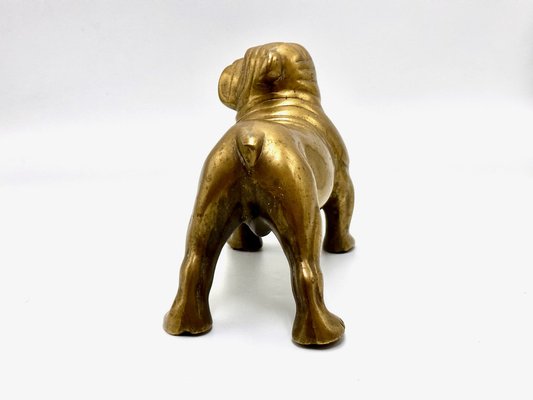 Brass Bulldog Paperweight or Statue, 1940s-ZCY-1779660