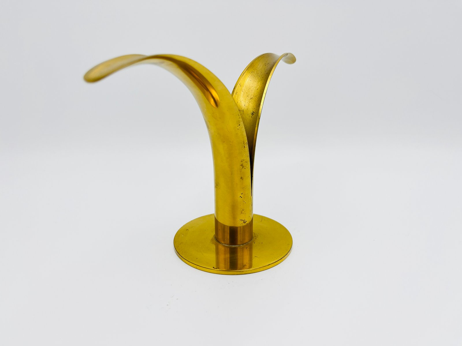 Brass Candleholder by Ivar Ahlenius Bjork for Ystad Metall, Sweden