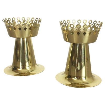 Brass Candleholder from Hans-Agne Jakobsson AB, Sweden, 1960s, Set of 2-QZ-1155439