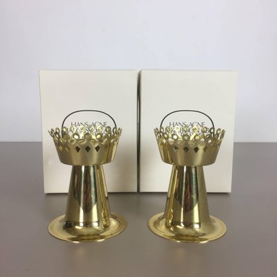 Brass Candleholder from Hans-Agne Jakobsson AB, Sweden, 1960s, Set of 2-QZ-1155439