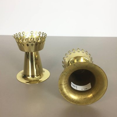 Brass Candleholder from Hans-Agne Jakobsson AB, Sweden, 1960s, Set of 2-QZ-1155439