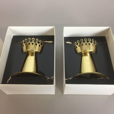 Brass Candleholder from Hans-Agne Jakobsson AB, Sweden, 1960s, Set of 2-QZ-1155439